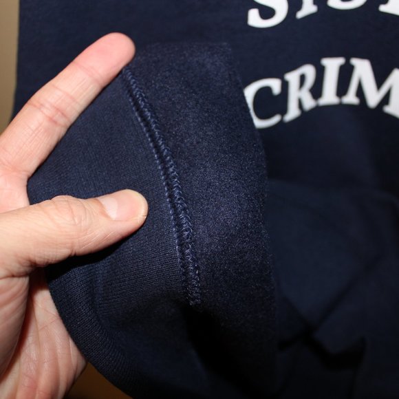 3/$55❤️BNWT vintage 2000s THE JUSTICE SYSTEM IS CRIMINAL sweater sweatshirt - Picture 3 of 5